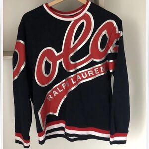 Men's Ralph Lauren Navy Graphic Logo Sweatshirt,size S Excellent condition